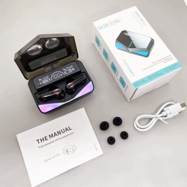 TWS M28 Wireless Earbuds – Bluetooth 5.1 Gaming Earphones - Image 2