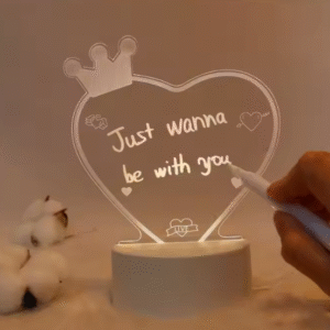 3D LED Love Note USB Message Board – Acrylic Night Light