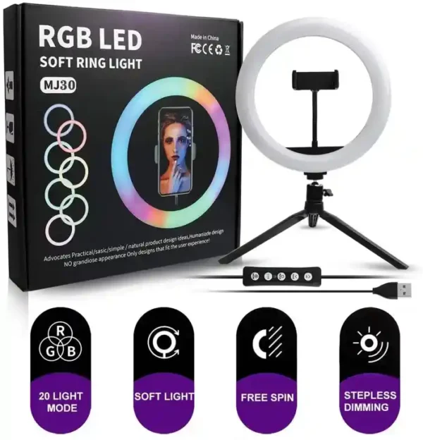 MJ26 10" RGB LED Soft Ring Light at Cartlogue - Image 2