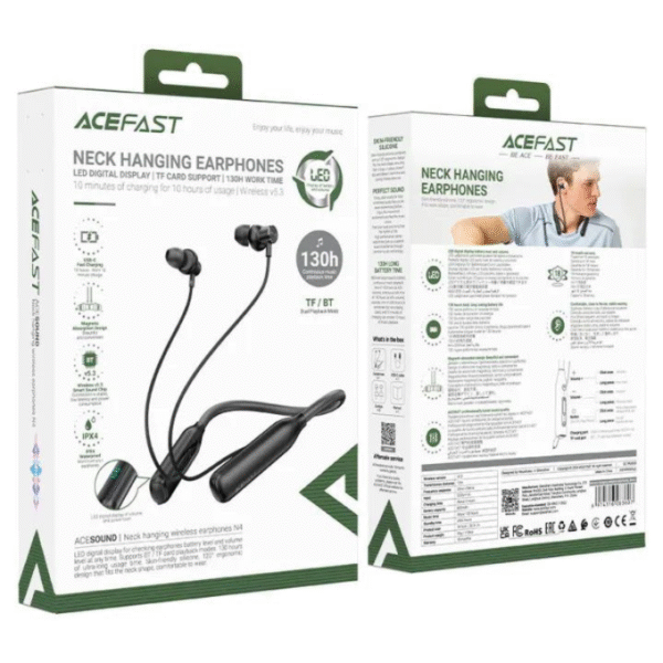 Acefast N4 Neck-Hanging Wireless Earphones – Stereo Sound - Image 2