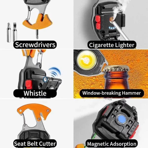 Keychain LED Flashlight – 800 Lumens Multi-tool Torch - Image 2