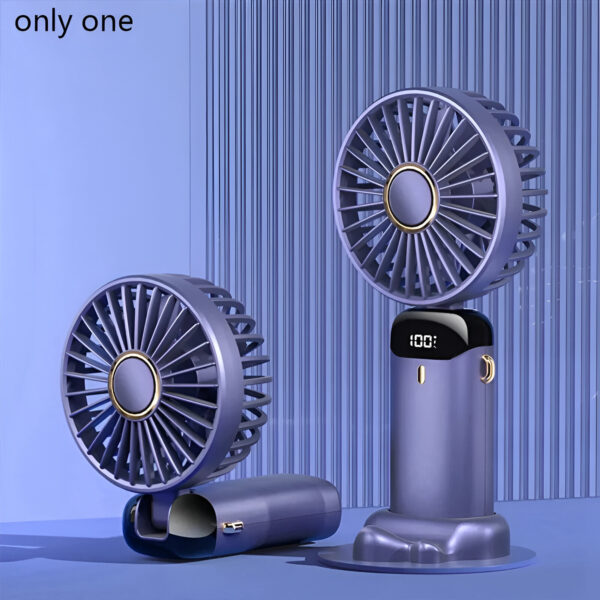 Handheld Fan 5000mAh – 5 Speeds Personal Cooler LED Display