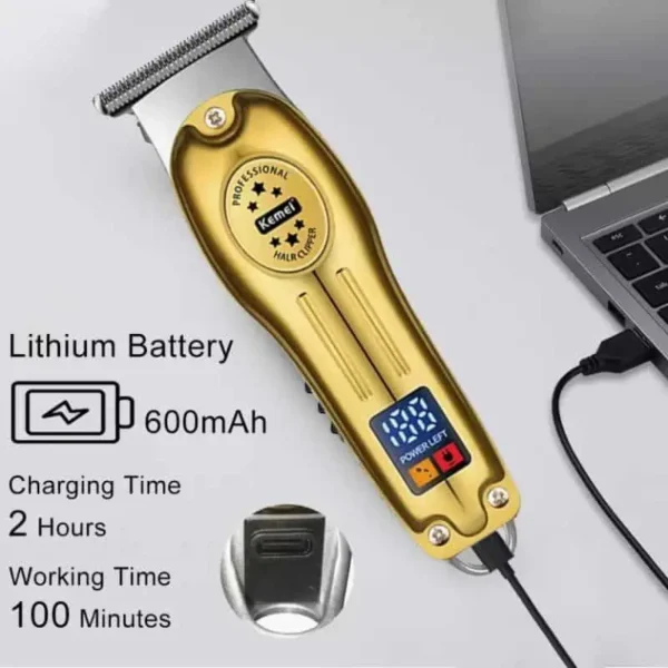 Kemei KM-678 USB Rechargeable Electric Hair Trimmer - Image 2