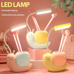 USB Rechargeable Snail Desk Lamp – Cartoon LED Night Light