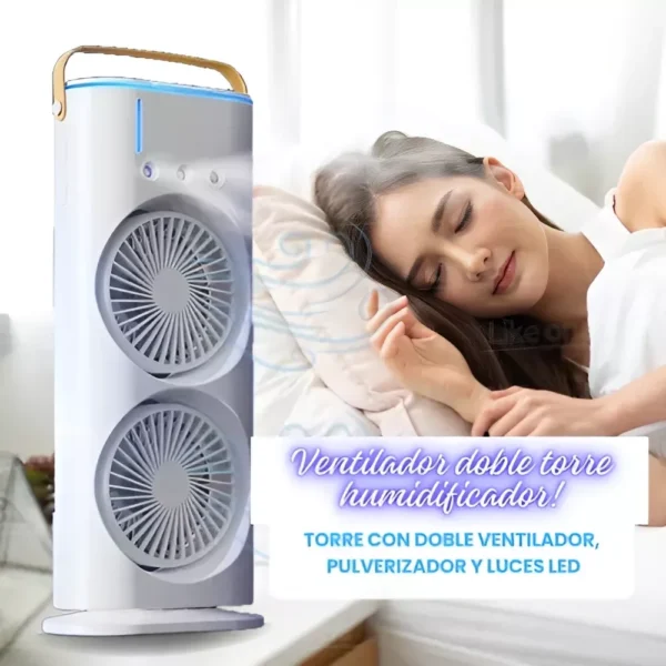 Spray Fan Mini Air Cooler & Humidifier with LED - Image 4