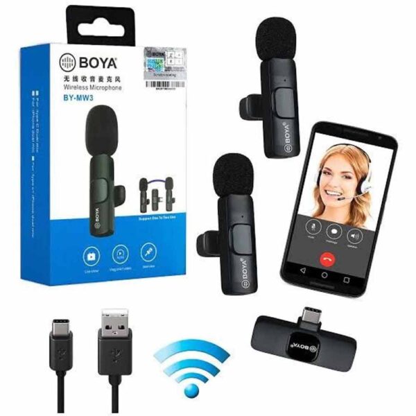 BOYA BY-MW3 Wireless Dual Microphone | Crystal Clear Audio - Image 3