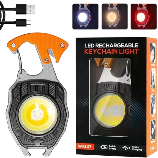 Keychain LED Flashlight – 800 Lumens Multi-tool Torch - Image 4