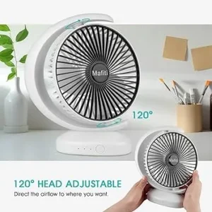 Portable Loop Desktop USB Fan – Rechargeable & Multi-Color