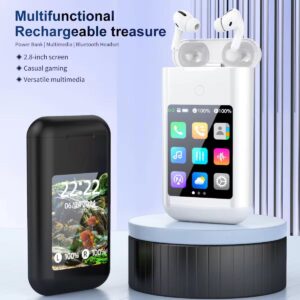 A98 Box 2-in-1 Power Bank with Earbuds – 8000mAh
