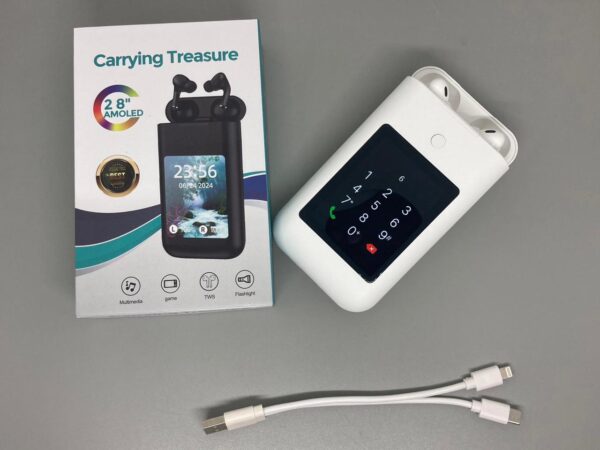 A98 Box 2-in-1 Power Bank with Earbuds – 8000mAh - Image 2
