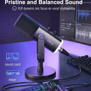 FIFINE AmpliGame AM8 RGB Microphone –  RGB Lighting