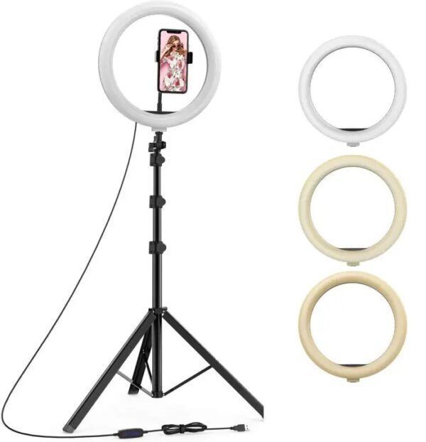 10 Inch Ring Light Tripod Stand | Studio Light & Mobile Holder