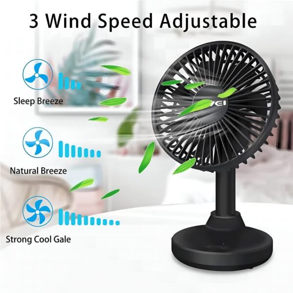 Awei F29 Rechargeable Desktop Fan – Silent & Strong Wind