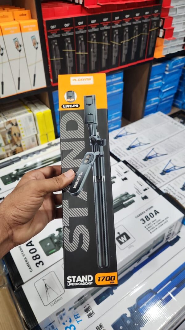 Plokama Live P9 1700MM Selfie Stick & Tripod - Remote Control - Image 4