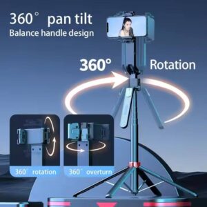 Q185 360° Rotation Wireless Selfie Stick Tripod with AI Tracking