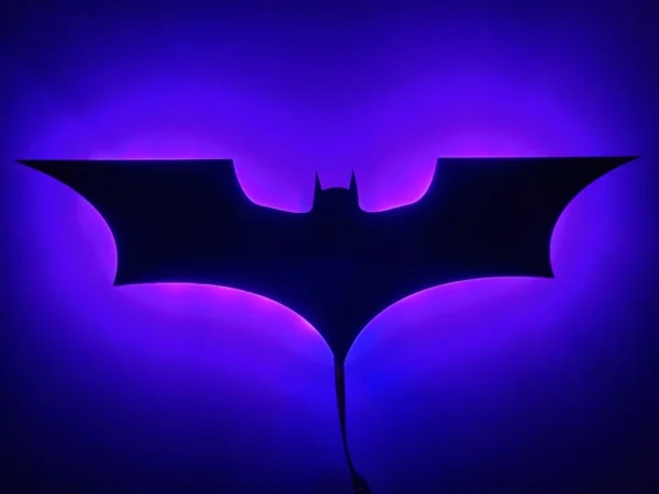 Batman Logo LED Night Light – Dark 3D Mood Lamp - Image 2
