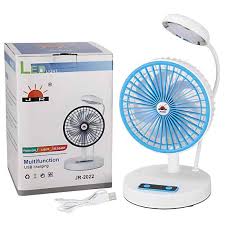JR-2022 Mini Folding Fan & LED Light – Rechargeable