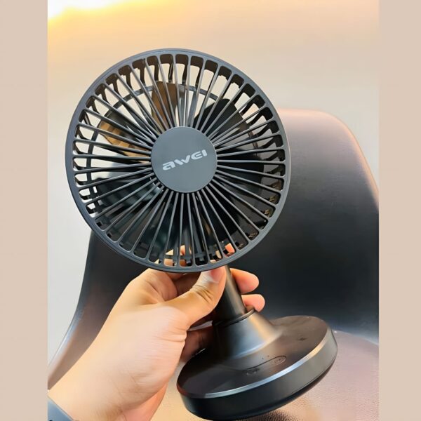 Awei F29 Rechargeable Desktop Fan – Silent & Strong Wind - Image 2