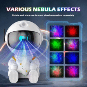 3D Astronaut Night Light – Starry Projector Lamp for Kids