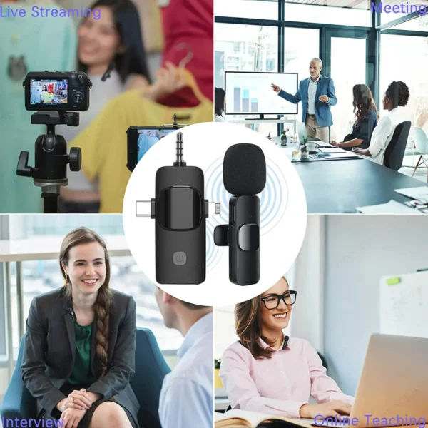 K15-3 3-in-1 Wireless Lavalier Microphone | Clip-on, Portable - Image 2