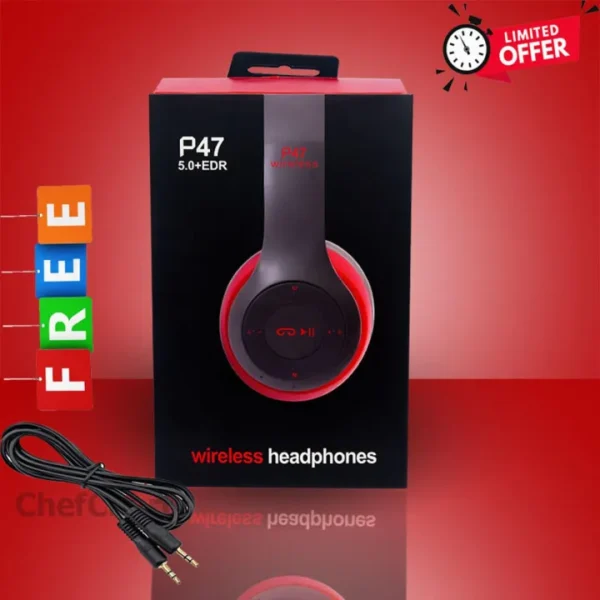 P47 Bluetooth Headphone – Foldable High-Quality Stereo - Image 2