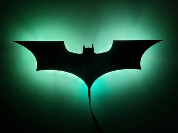 Batman Logo LED Night Light – Dark 3D Mood Lamp - Image 3