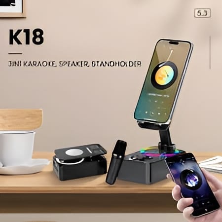 K-18 3-in-1 Wireless Bluetooth 5.3 Speaker & Microphone - Image 3