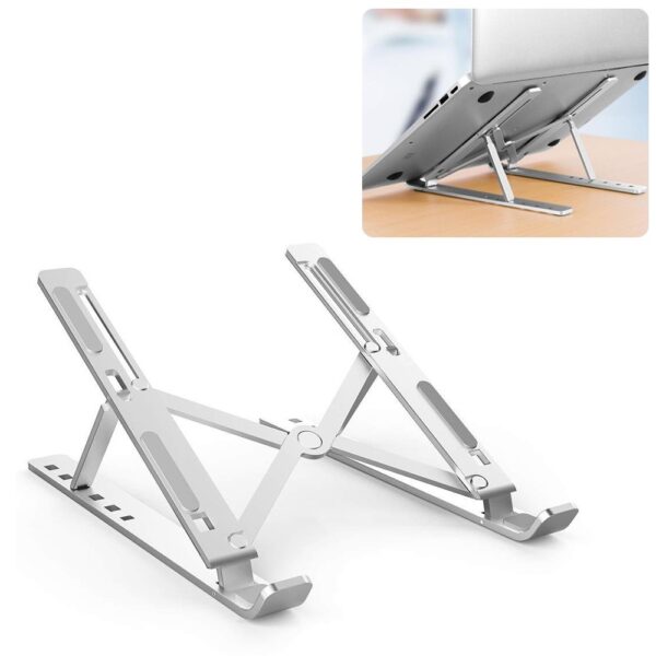 Adjustable Aluminum Alloy Laptop Stand – Foldable - Image 2