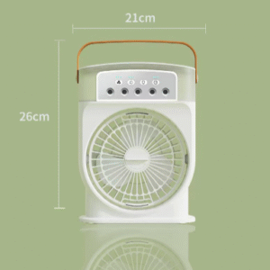 Rechargeable USB Water Fan – Air Cooling, LED Night Light