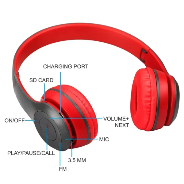 P47 Bluetooth Headphone – Foldable High-Quality Stereo - Image 4