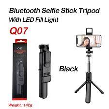 Q07 Bluetooth Selfie Stick with Light & Remote