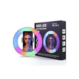 MJ33 12" RGB LED Soft  Ring Light + Phone Holder