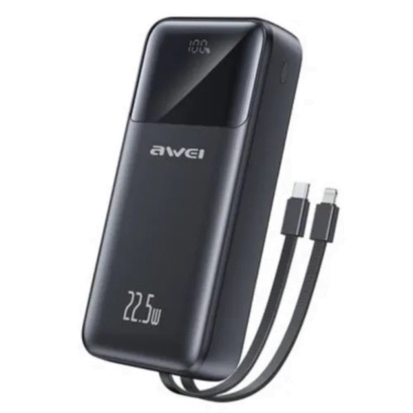 Awei P106K 10000mAh Fast Charging Power Bank - LED Display