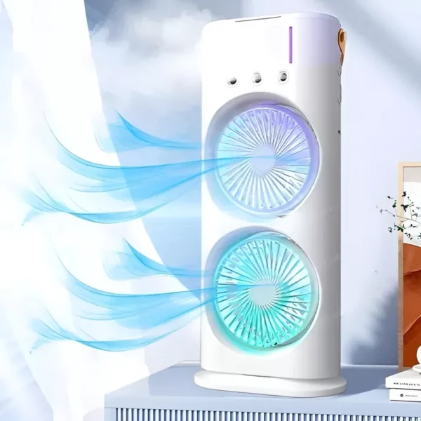 Spray Fan Mini Air Cooler & Humidifier with LED - Image 3