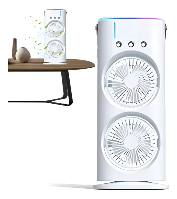 Spray Fan Mini Air Cooler & Humidifier with LED - Image 2