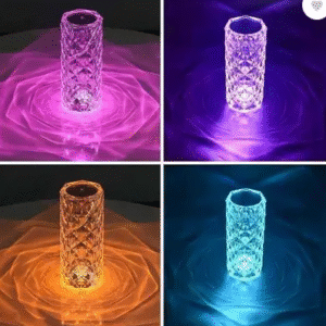 Rose Crystal Diamond Table Lamp – 3D Crystal Night Light