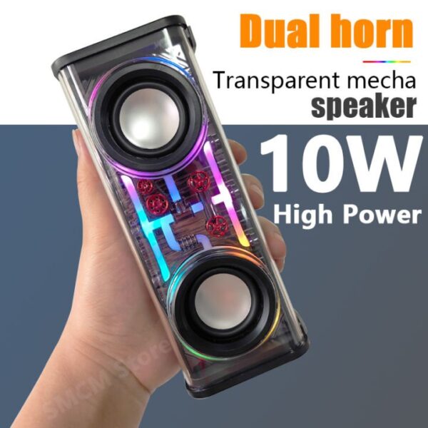 A39 10W Transparent Dual Bluetooth Speaker – - Image 2
