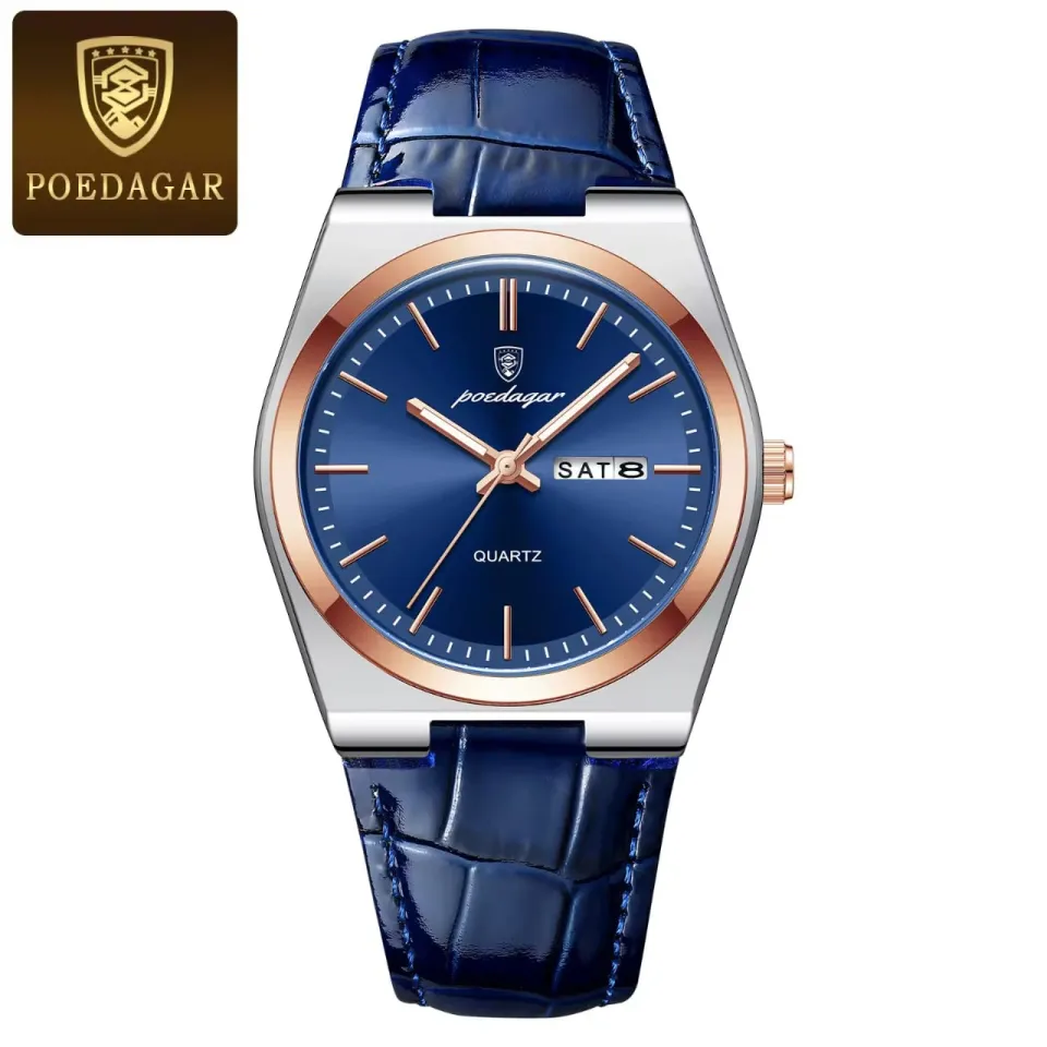 POEDAGAR 930L Leather Watch – Men’s Quartz Luxury - Image 4