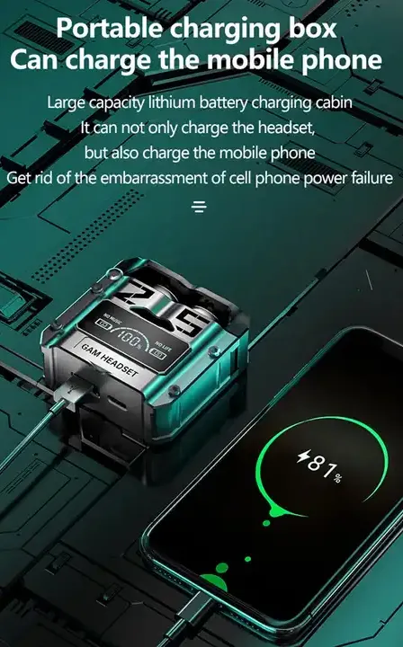 M25 TWS Wireless Bluetooth Headphones – Gaming & Music - Image 3