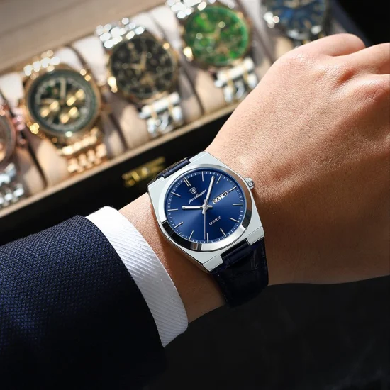 POEDAGAR 930L Leather Watch – Men’s Quartz Luxury - Image 2