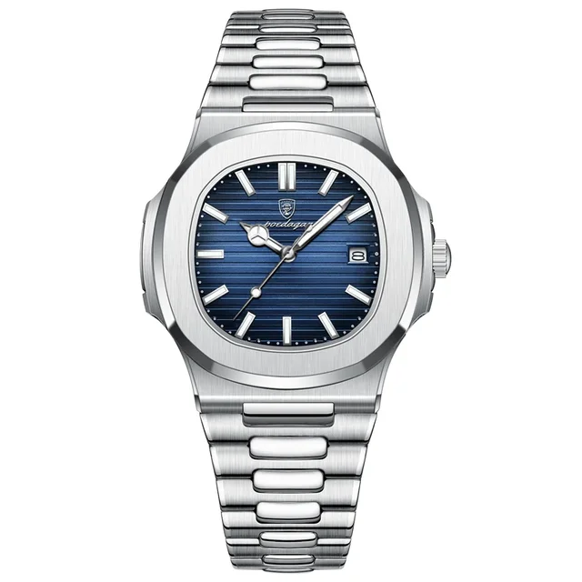 Poedagar Classic Men’s Watch – Stainless Steel Quartz - Image 3